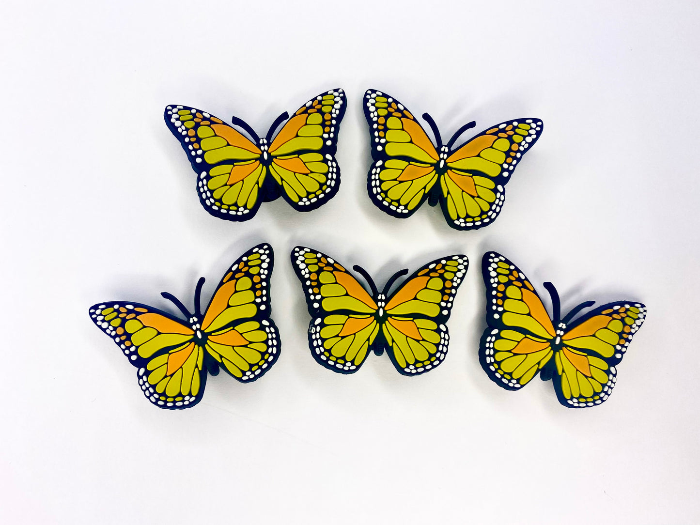 Yellow Monarch Butterfly Croc Charm