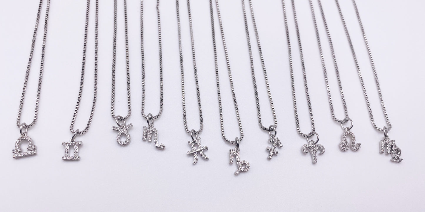 Silver Zodiac Sign Necklace