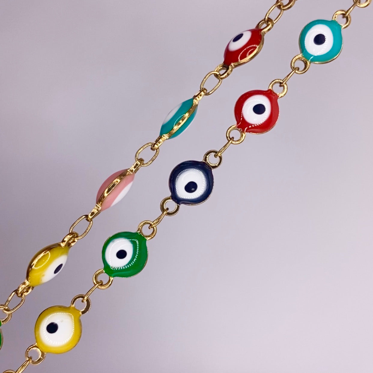 Multi Color Mal De Ojo Anklet