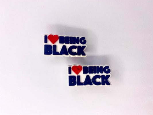 "I Love Being Black" Croc Charm