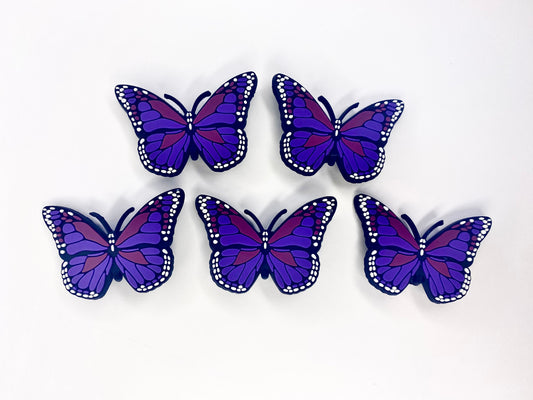 Purple Monarch Butterfly Croc Charm