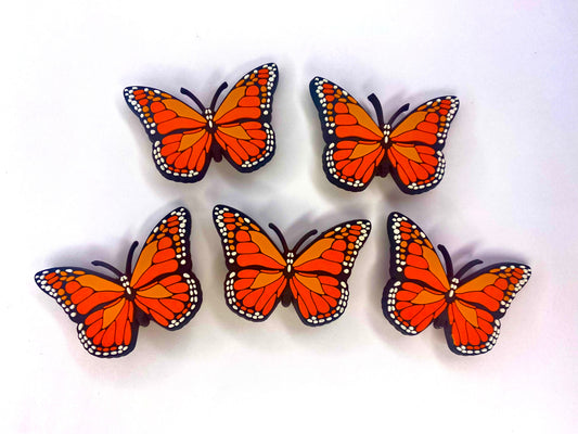 Orange Monarch Butterfly Croc Charm