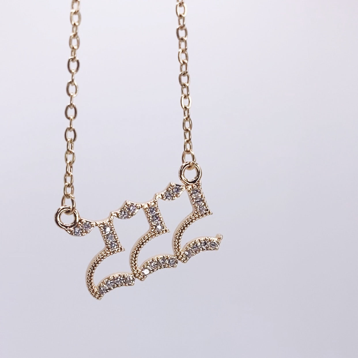 222 Gold Angel Number Necklace