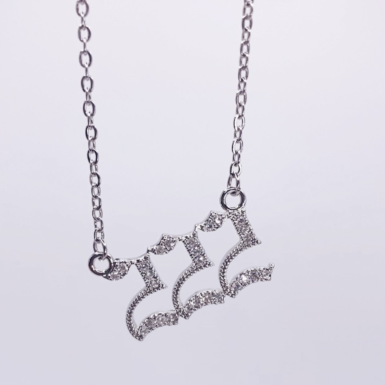 222 Sliver Angel Number Necklace